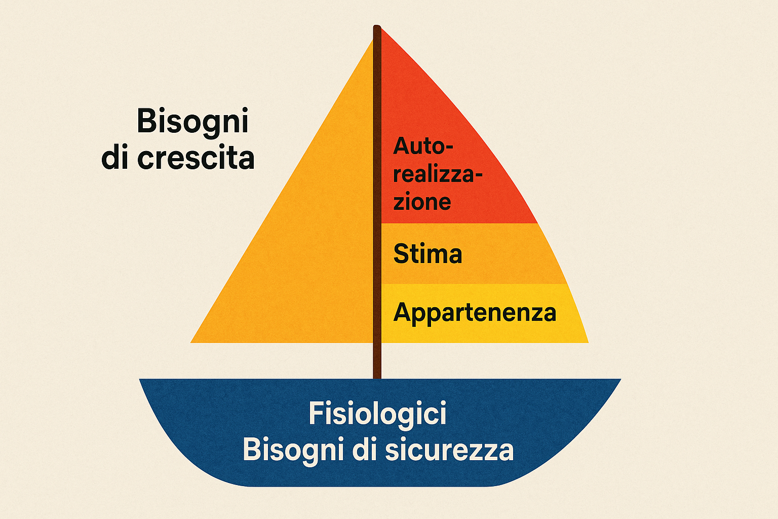 La Piramide dei Bisogni di Maslow…è una Barca?