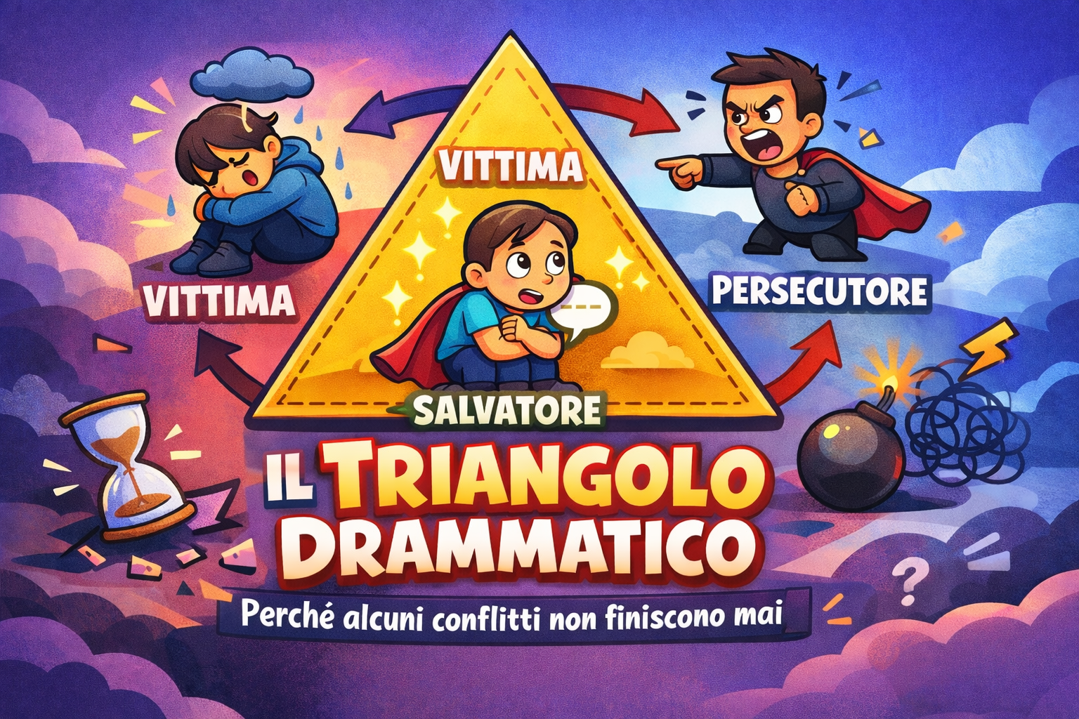 Il Triangolo Drammatico: una scorciatoia pericolosa nelle relazioni