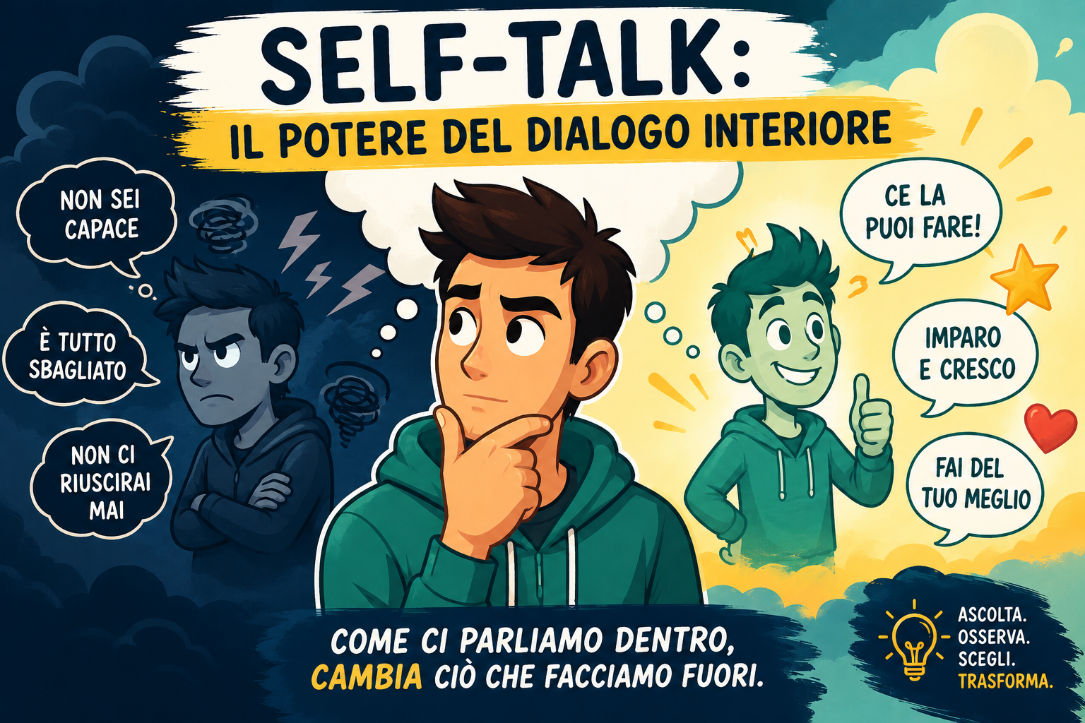l lato oscuro del Self-Talk: Quando cercare di parlarti bene…ti fa peggio!