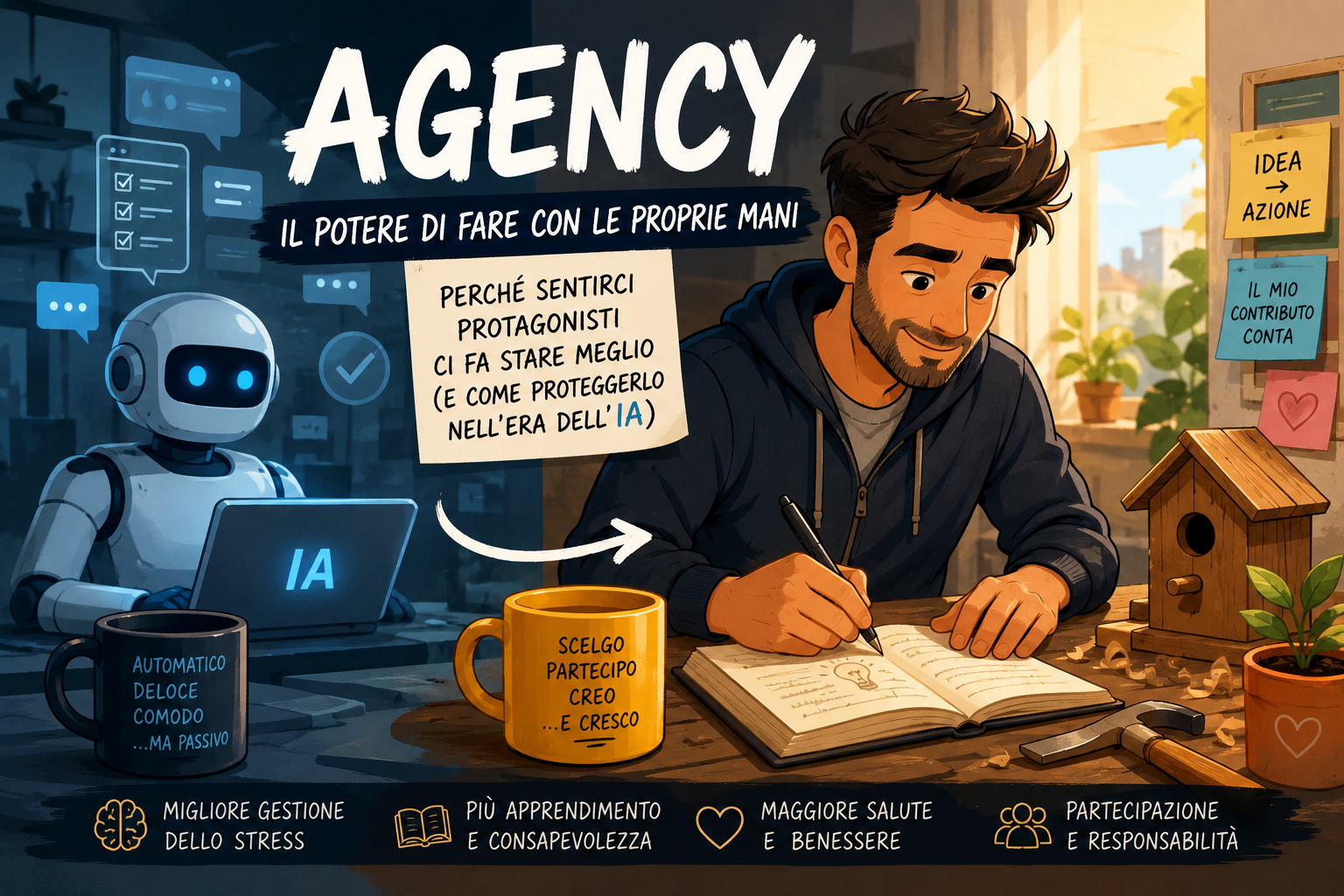 L’IA ci renderà tutti insodisfatti: Come sviluppare Agency nei tempi dell’IA