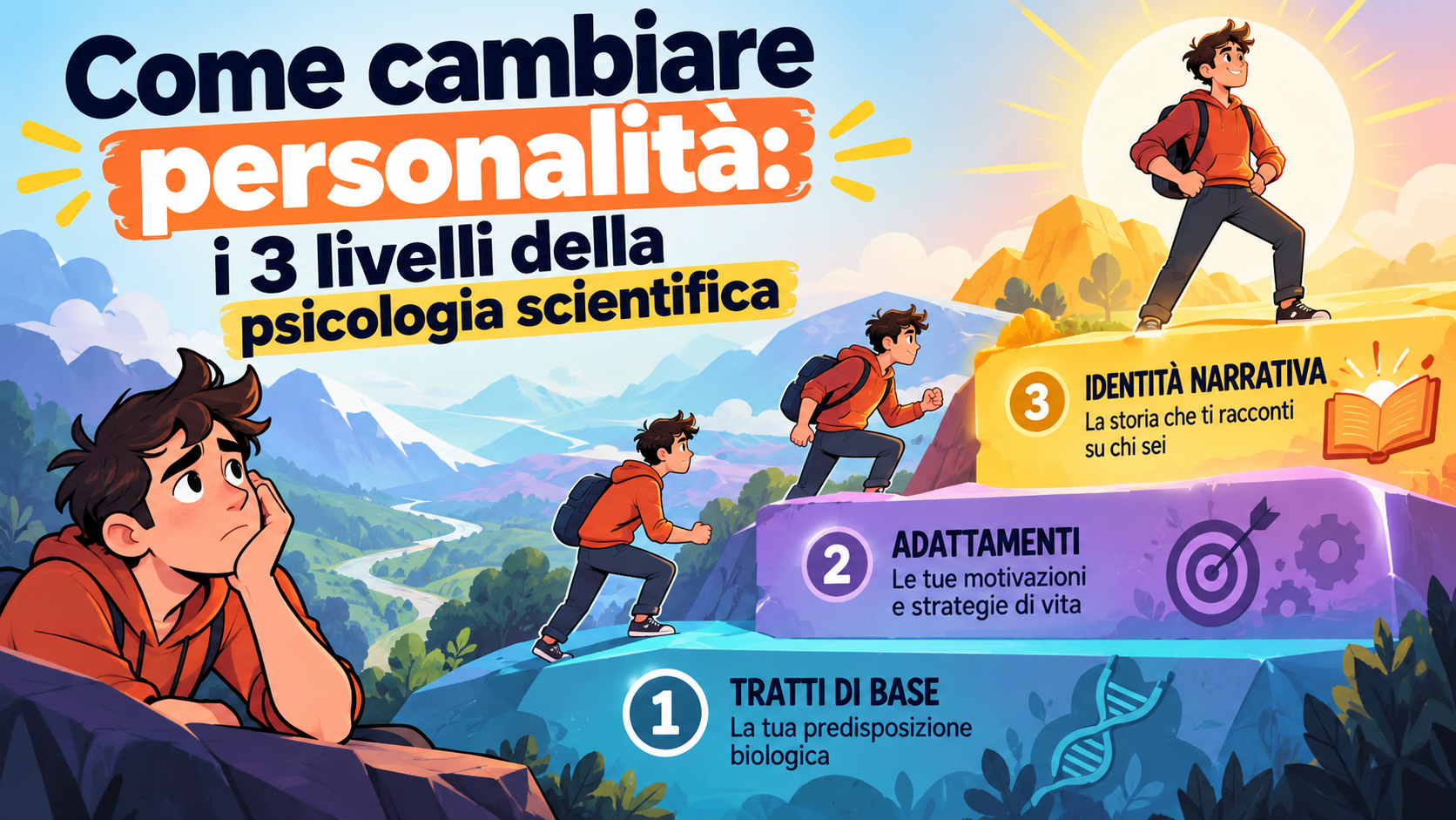 Come cambiare personalità: i 3 livelli della psicologia scientifica